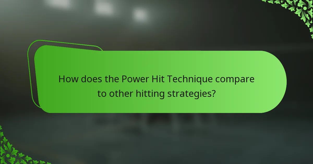 How does the Power Hit Technique compare to other hitting strategies?