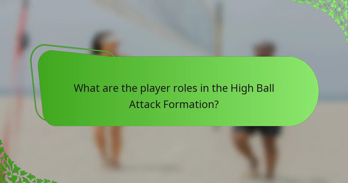 What are the player roles in the High Ball Attack Formation?